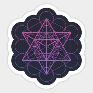 Metatron's Cube Merkaba Sacred Geometry Sticker